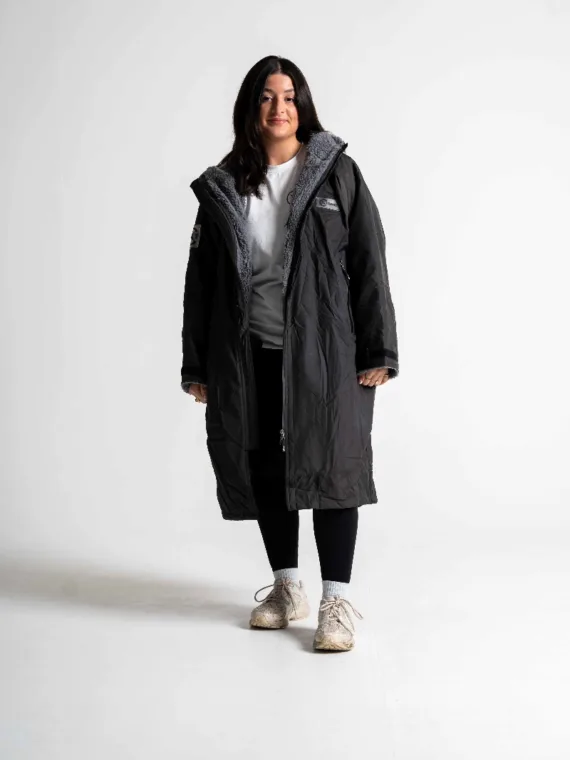 Xtreme Black Waterproof Jacket With Grey Fleece Lining