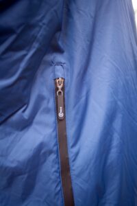 Blue/Grey Colourway Zip Detail
