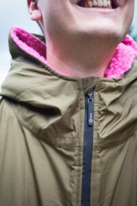 Green/Pink Colourway Zip and Hood Detail