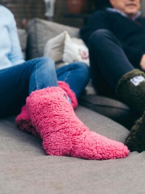 Xtreme Fluffy Furry Sock Boots - Perfect Pink