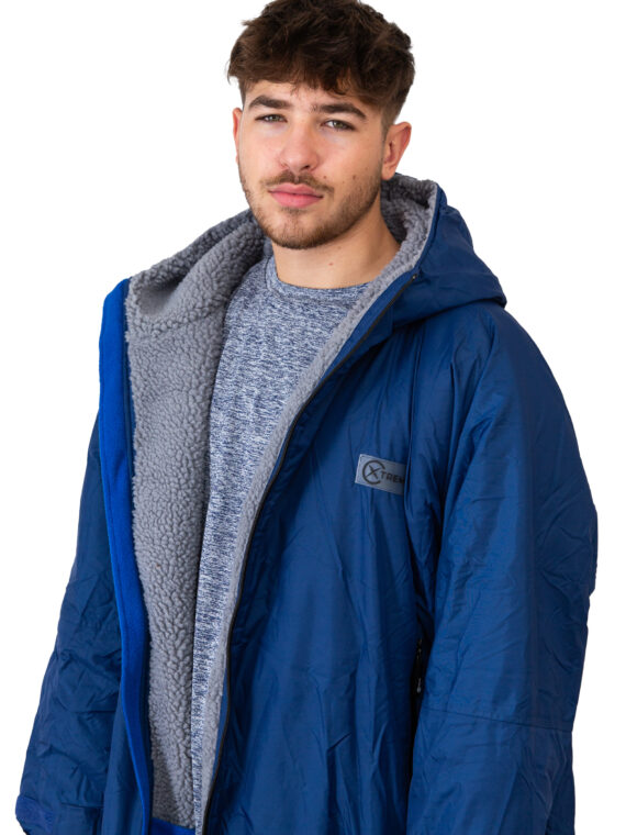 Xtreme Navy Waterproof Jacket With Grey Fleece Lining