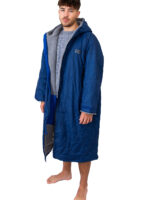 Xtreme Blue Changing Robe with Grey Fleece Lining