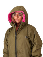 Xtreme Green Waterproof Jacket With Pink Fleece Lining