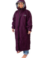 Xtreme Purple Changing Robe with Grey Fleece Lining