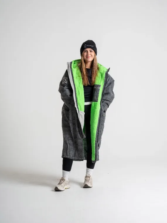 Xtreme Reflective Waterproof Jacket With Green Fleece Lining