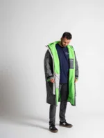 Xtreme Reflective Waterproof Jacket With Green Fleece Lining