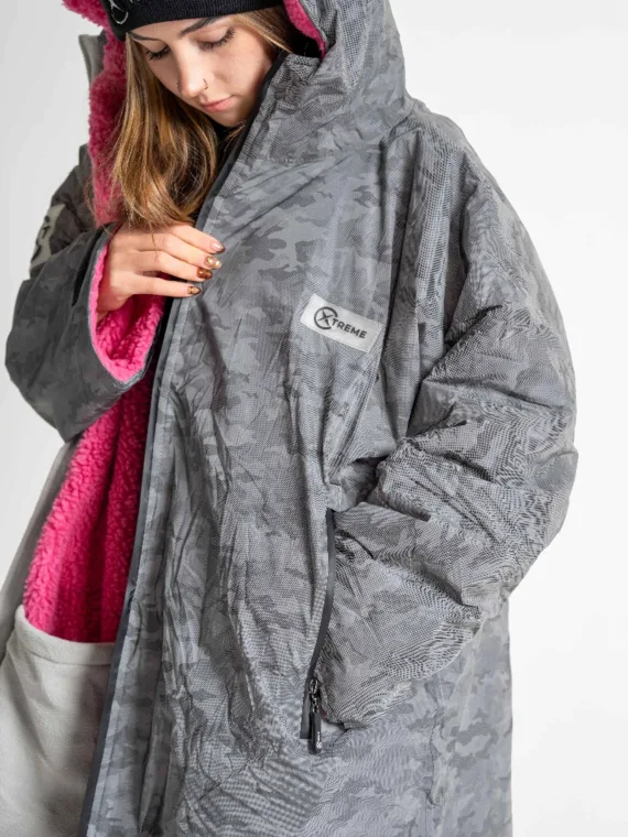 Xtreme Reflective Waterproof Jacket With Pink Fleece Lining